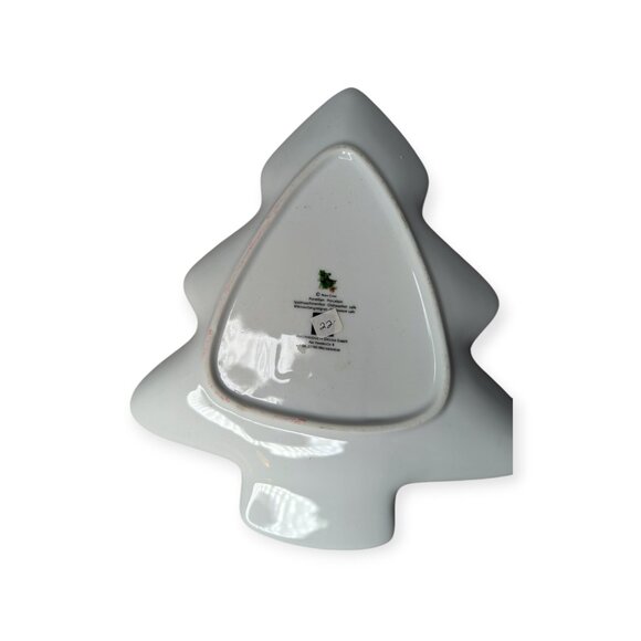 Paper Product Design Christmas Tree & Santa Claus Porcelain Snack Tray 9.5" x 8" - Picture 5 of 11